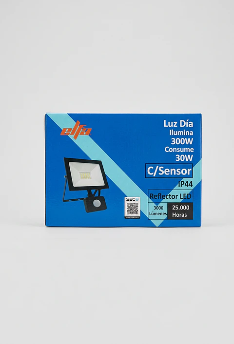 Reflector LED 30W Sensor PIR Elfa 3000lm 6500K IP65 Exterior SEC 14x12cm