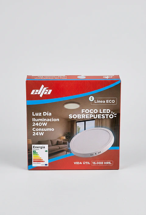 Panel LED Sobrepuesto Redondo 24W Elfa 2000lm Luz Dia 6000K 27cm ECO