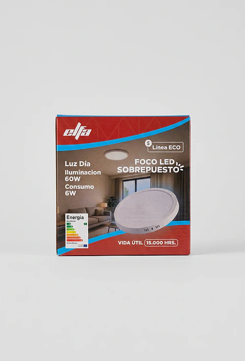 Panel LED Sobrepuesto Redondo 6W Elfa 480lm Luz Día 6000K 27cm ECO 