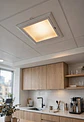 foco embutido  Cuadrado Doble E27 25cm 2 Luces Flexible Vidrio Esmerilado Blanco Para Oficina Cocina - Miniatura 2