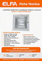 foco embutido  Cuadrado Doble E27 25cm 2 Luces Flexible Vidrio Esmerilado Blanco Para Oficina Cocina - Miniatura 3