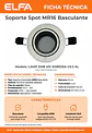 Soporte Embutido MR16 G5.3 10cm Aluminio Gris Basculante Orientable 220v Para Acento Retail Living - Miniatura 3