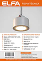 Lampara embutida o colgante  Cilíndrica Blanca E27 -  1 Luz 10cm - Miniatura 3