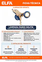 Aplique Delfín de Muro o Techo  Azul E14 28cm Elfa Para Dormitorio Niño Sala Juegos - Miniatura 3