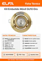 Kit Embutido Móvil GU10 Oro Foco Orientable Dorado Para Galería Boutique Dormitorio - Miniatura 3