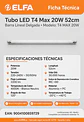 Tubo LED T4 Max 20W Barra Lineal Delgada 220V Bajo Mueble 52cm - Miniatura 3
