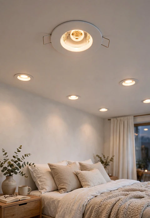 Lampara Embutida R50 1 Luz Base E14 Blanca BL Elfa Spot Techo