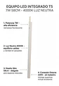 Equipo LED Integrado Tubo T5 7W 58cm 4000K Luz Neutra Superficie - Miniatura 2