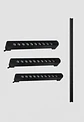 Pack 3 Focos LED Riel Lineal Dirigido 10W 1000lm 4000K Negro 22cm Con Riel Elfa - Miniatura 1