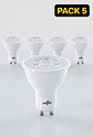 Pack 5 Ampolletas LED GU10 6W Luz Cálida 3000K - Miniatura 1