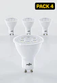 Pack 4 Ampolletas Led Gu10 7W Luz Fría 6000K 600lm Dicroico Elfa - Miniatura 1