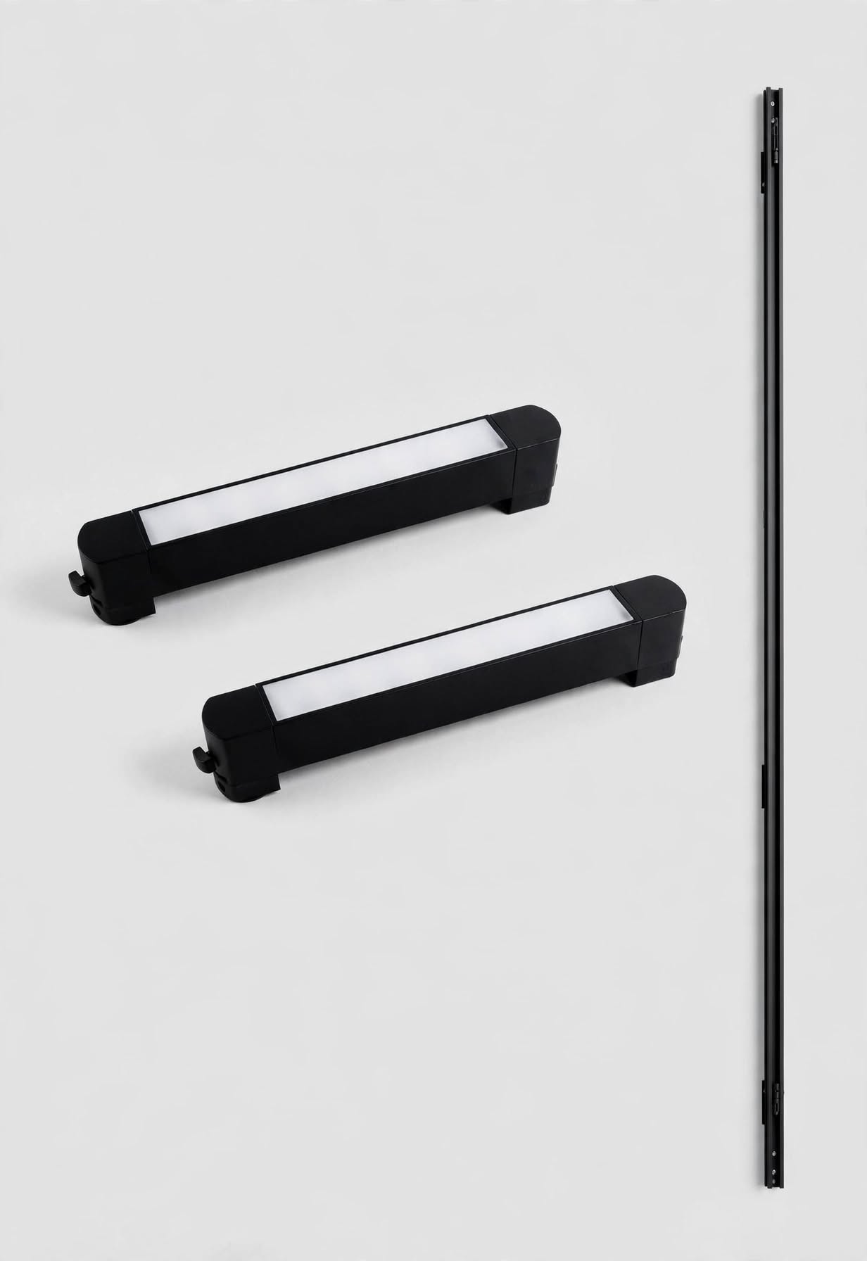 Pack 2 Focos LED Riel Lineal 20W 2000lm 4000K Negro 35cm con Riel 1