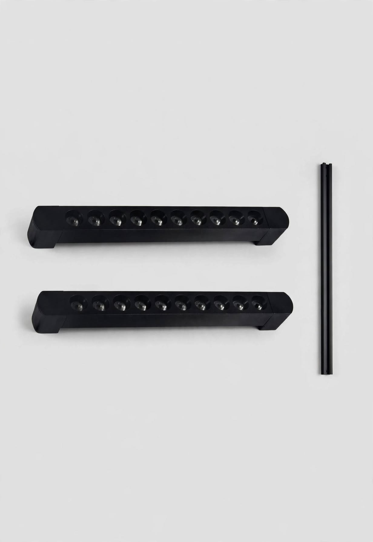 Pack 2 Focos LED Riel Lineal Dirigido 20W 2000lm 4000K Negro 35cm Con Riel Elfa 1