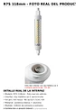 Ampolleta LED Lineal R7S 10W Luz Día 6500K Elfa 1200lm 118x16mm Para Foco Exterior - Miniatura 3