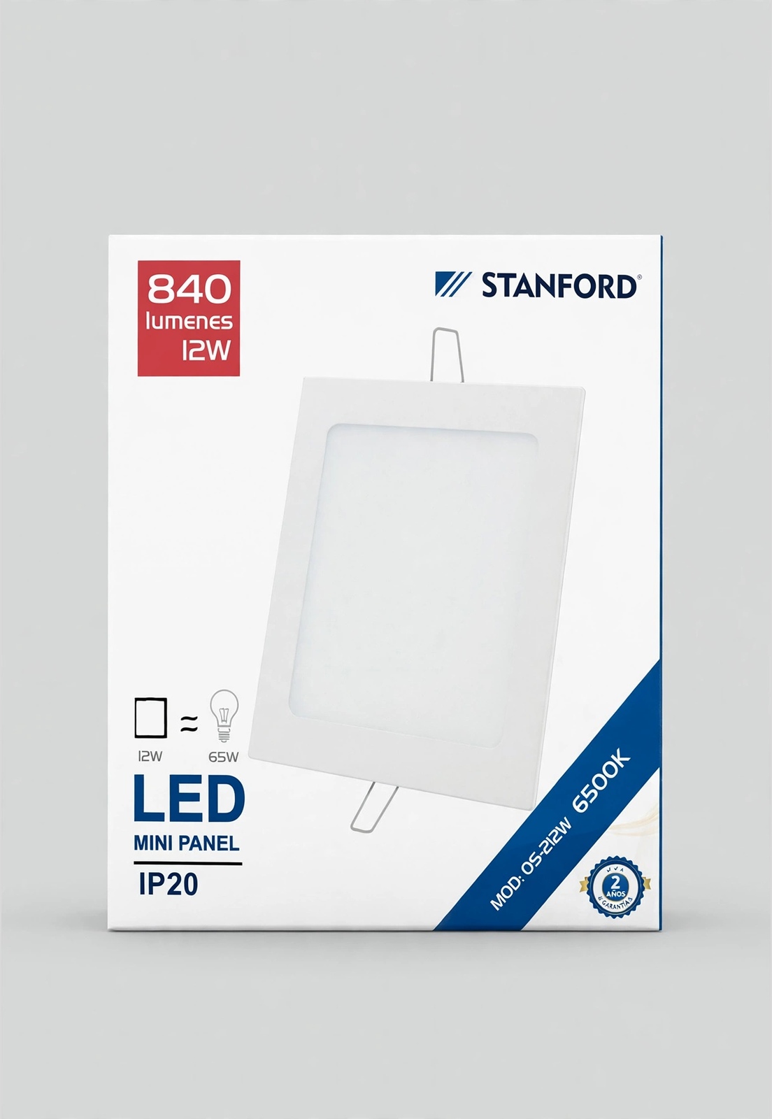 Foco embutido redondo 12W 3000K 2