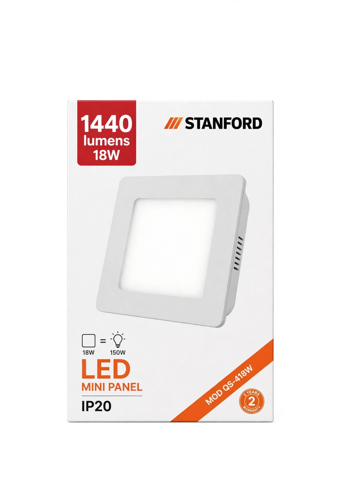 Foco sobrepuesto cuadrado 18W 3000K 2