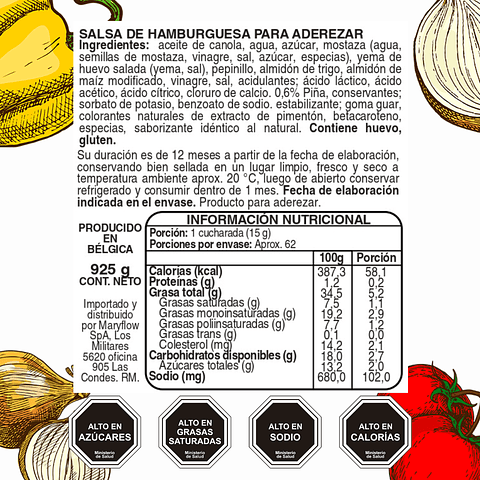 SALSA BURGER DE 925gr