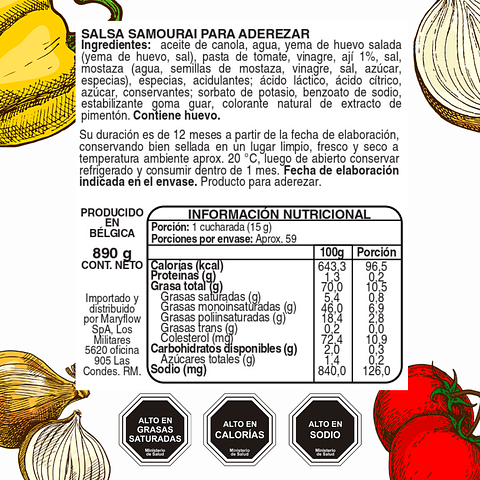 SALSA SAMOURAI DE 890gr