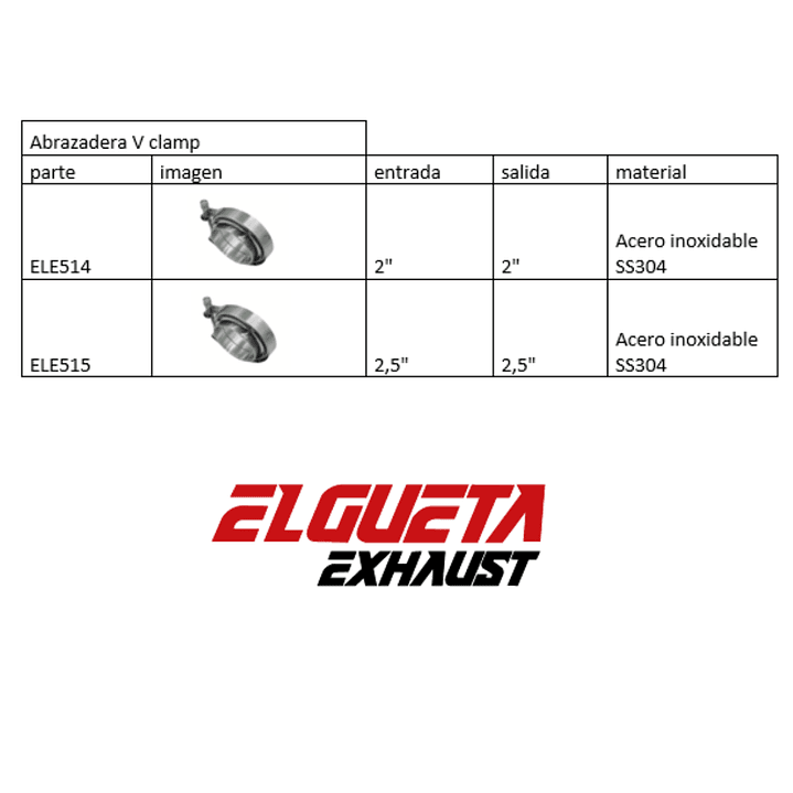 ABRAZADERAS DE ESCAPE V CLAMP 2,5