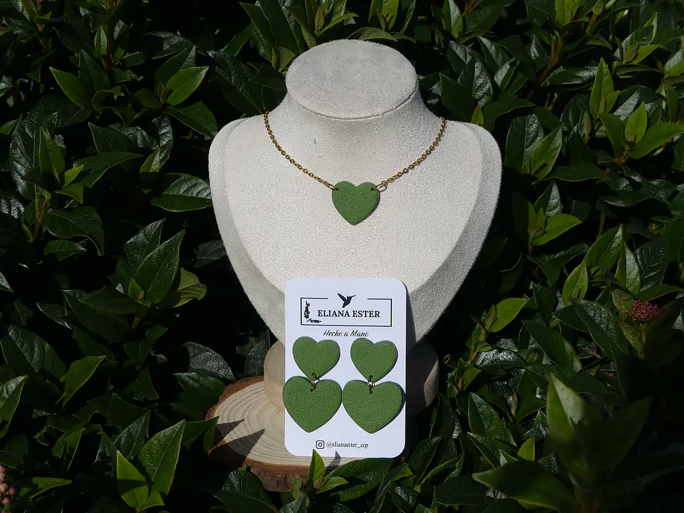 Conjunto Doble Corazón Verde Oliva 1