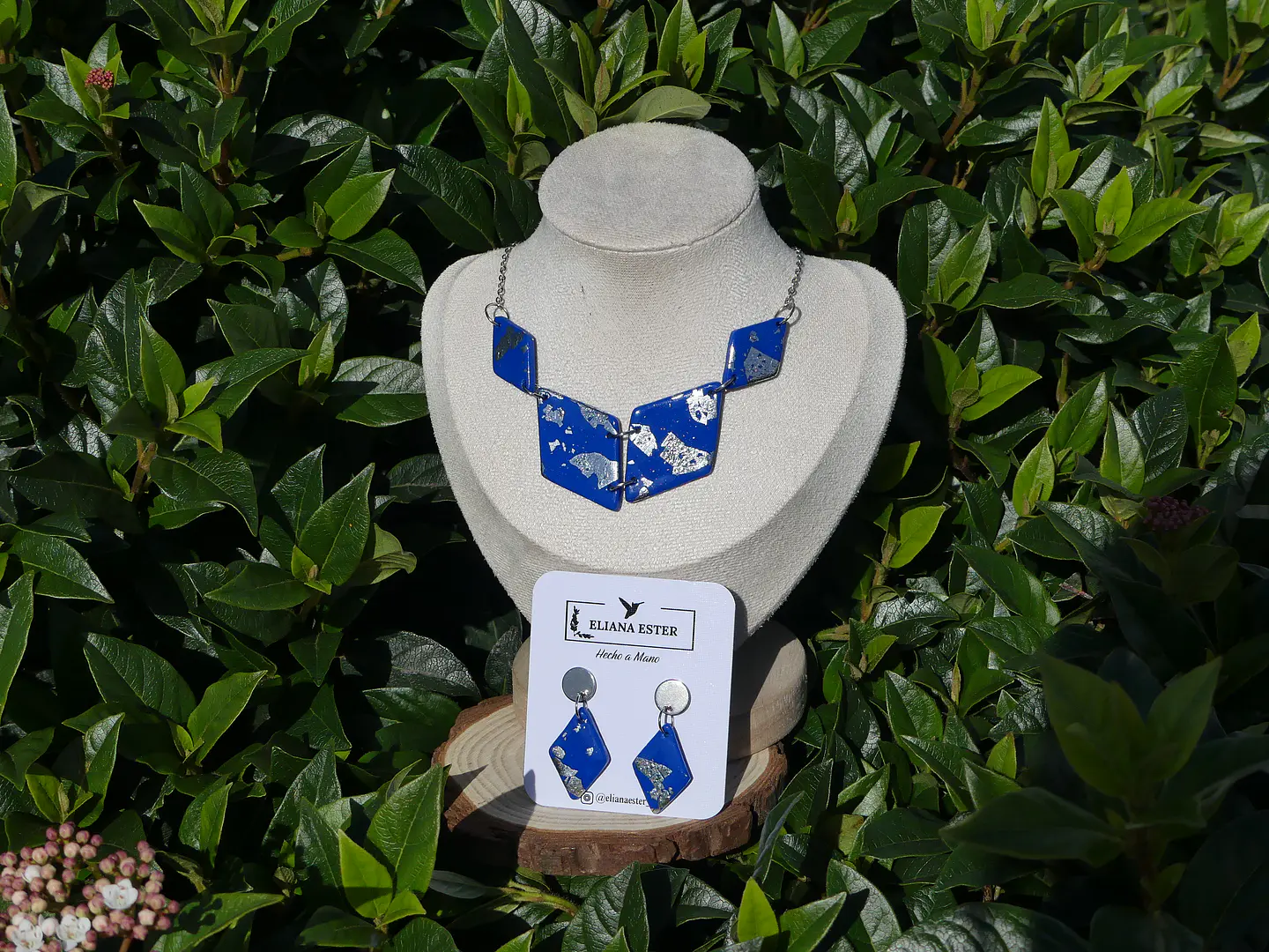 Conjunto Geométrico Azul Plateado 1