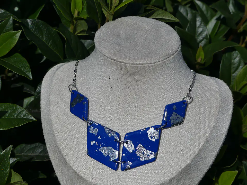 Conjunto Geométrico Azul Plateado 3
