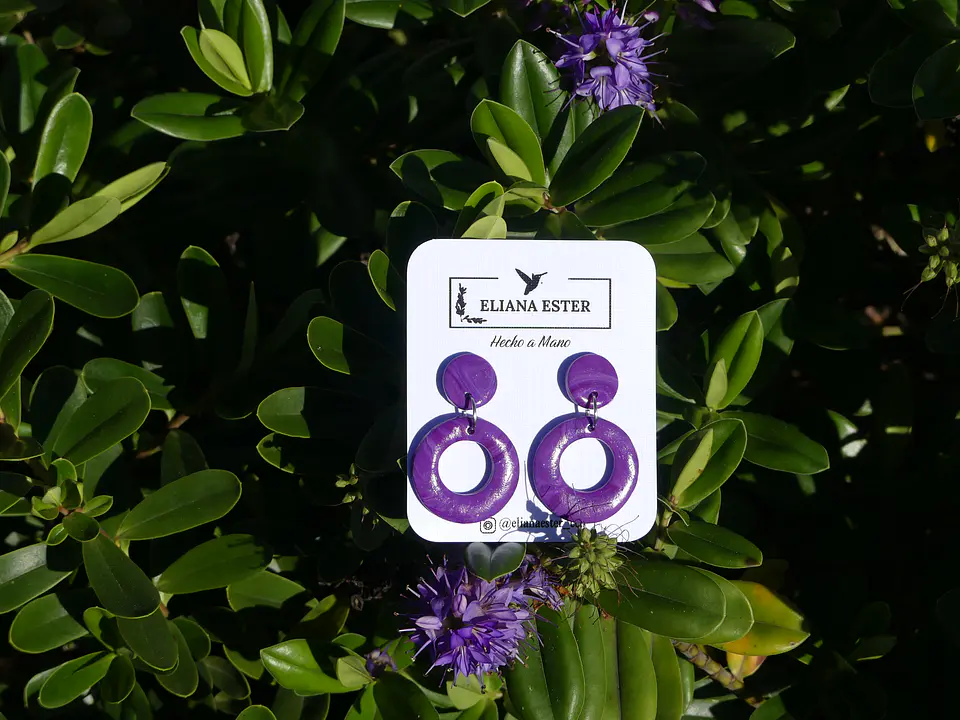 Doble Círculo Calado Violeta 1
