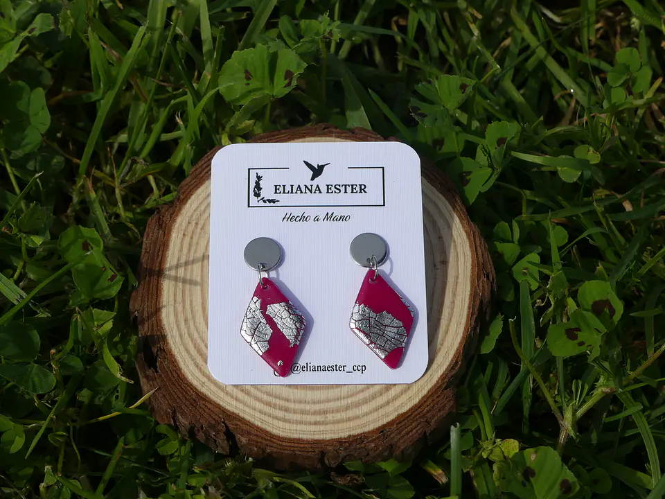 Rombo magenta plateado 2