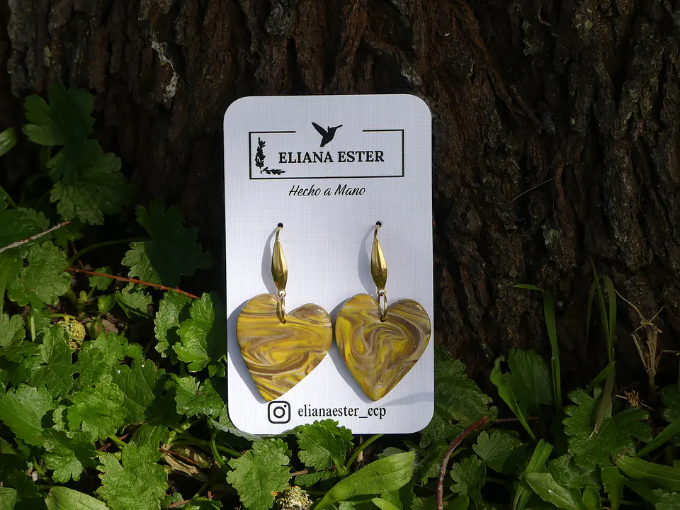Corazón Colgante Marmolado 2