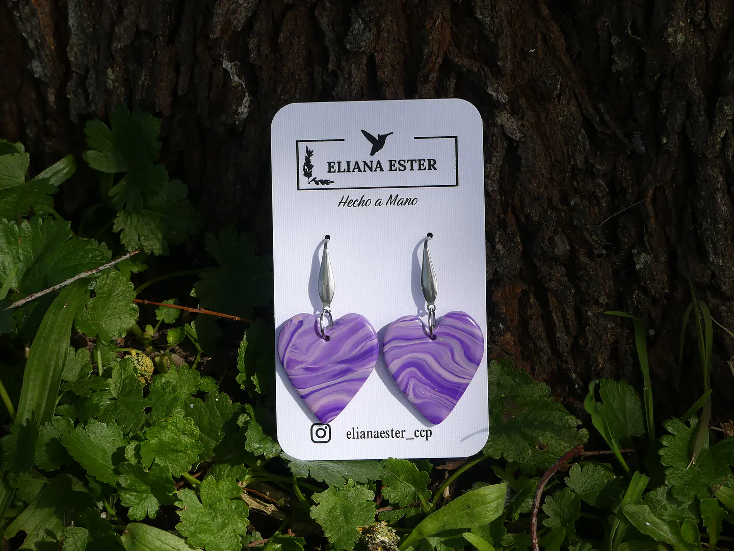 Corazon Colgante Lila 2