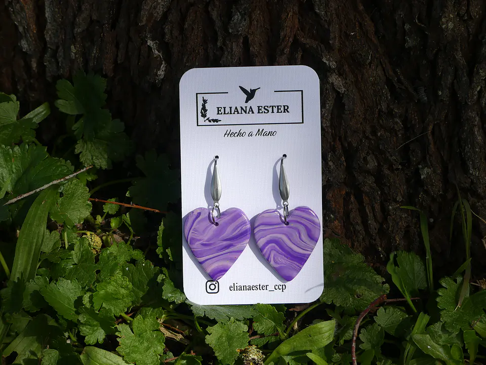 Corazon Colgante Lila 2
