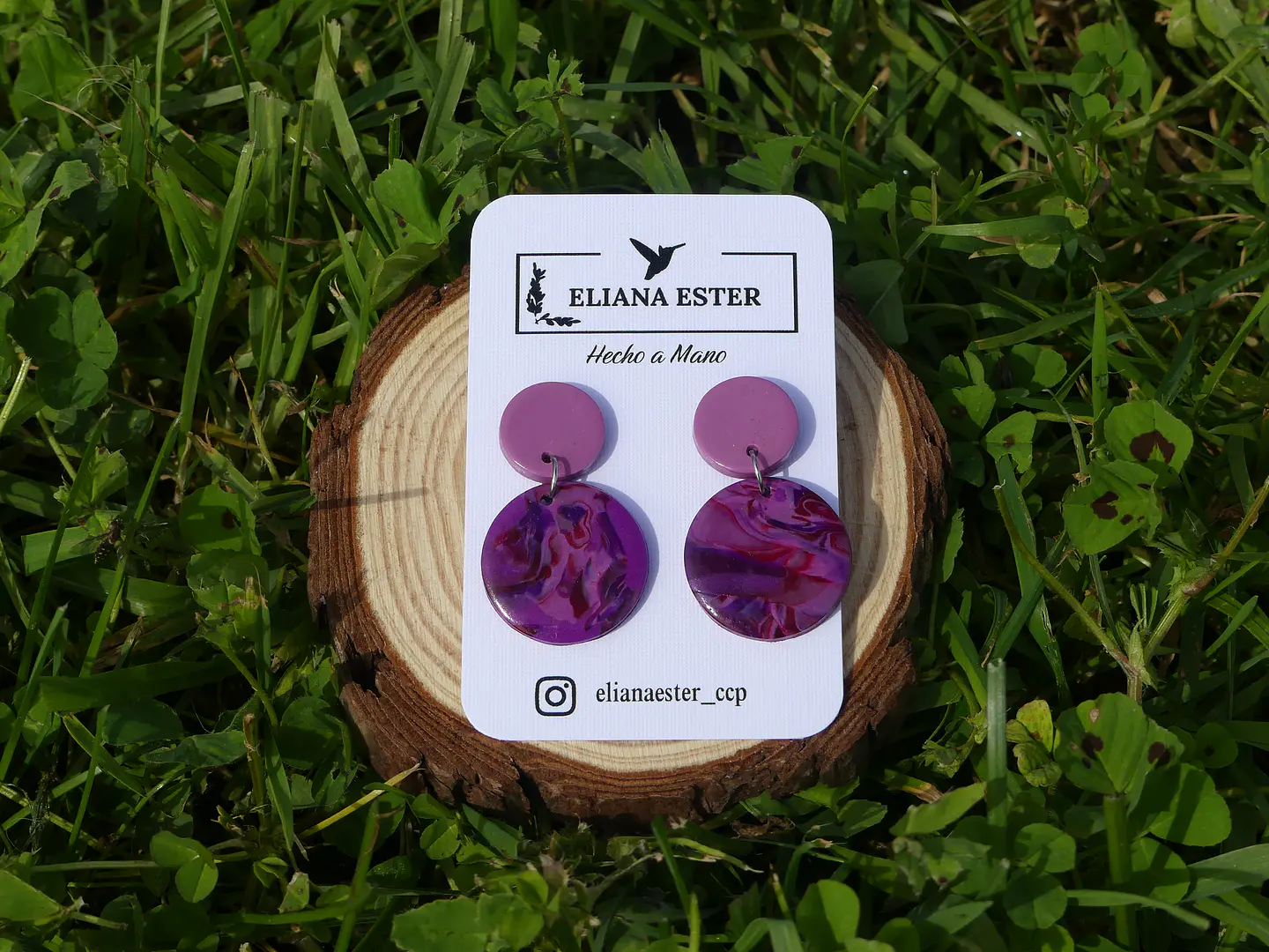 Doble Círculo Petit Marmolado Violeta 1