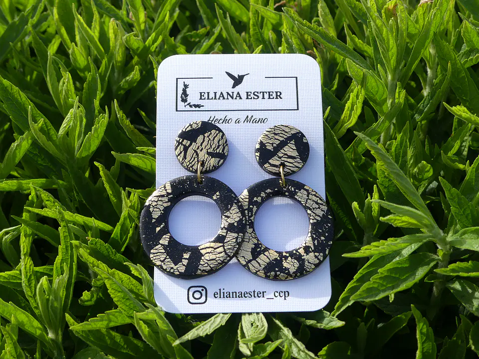 Doble Círculo Maxi Black Dorado 1