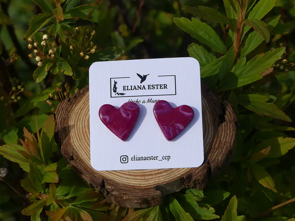 Corazón Magenta Jaspeado 1