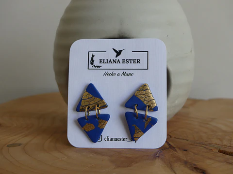 Triángulo Kintsugi Azul