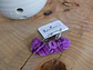 Argolla Flor Violeta Plateado - Miniatura 2