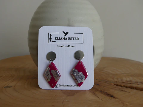 Rombo magenta plateado