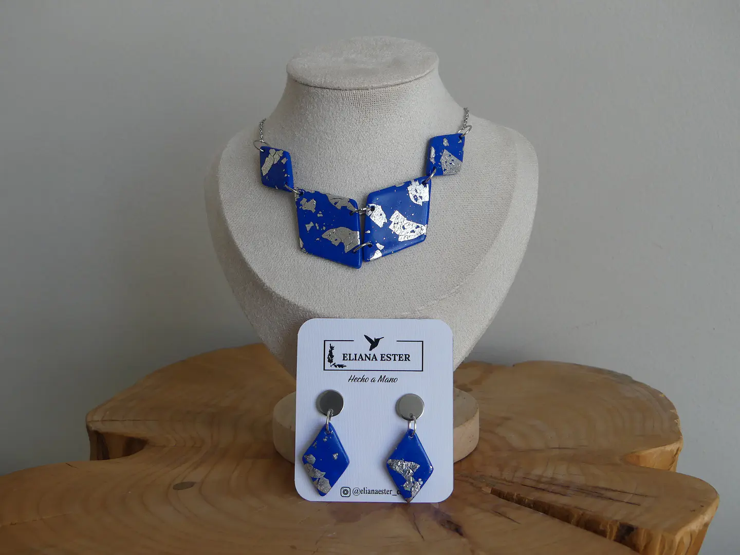 Conjunto Geométrico Azul Plateado 1