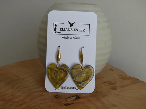 Corazón Colgante Marmolado