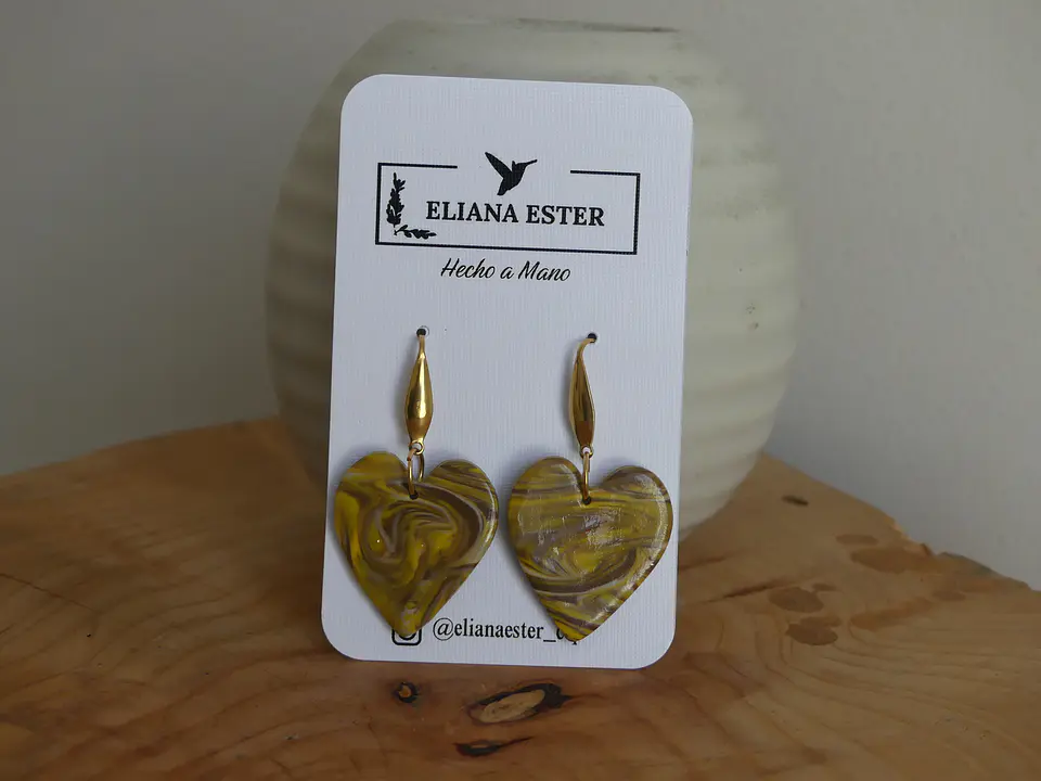 Corazón Colgante Marmolado 1
