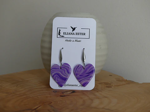 Corazon Colgante Lila