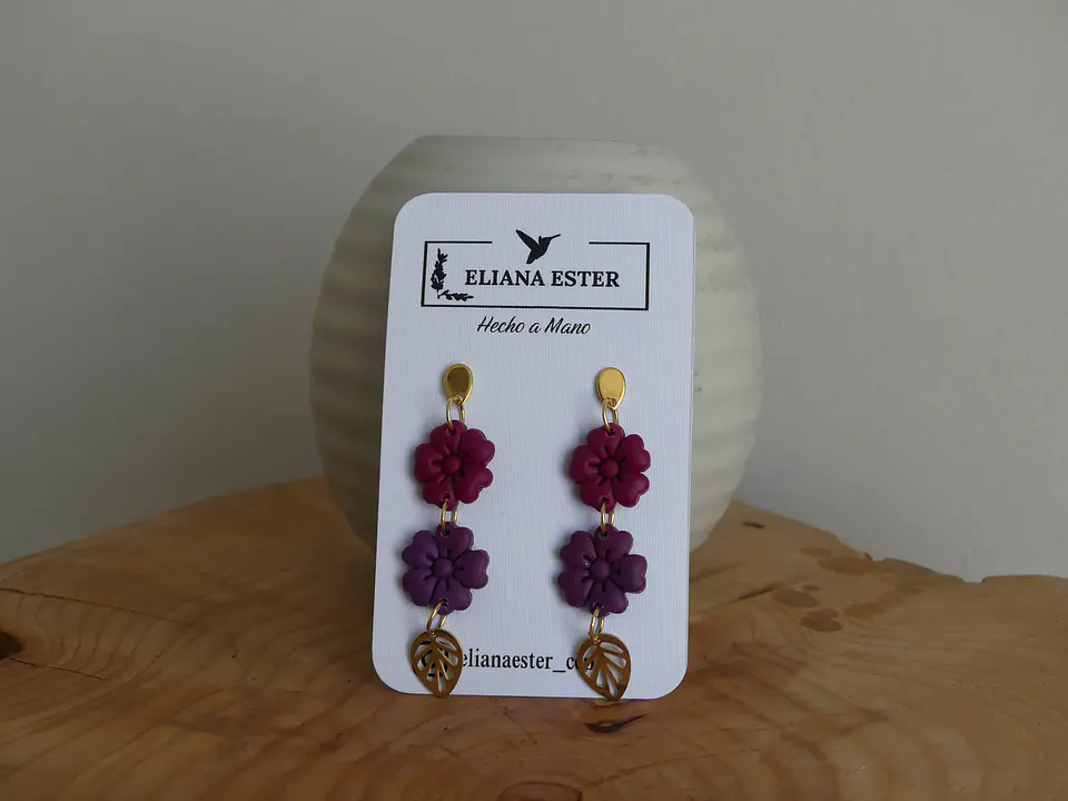 Cascada Flores Violeta Dorado 1