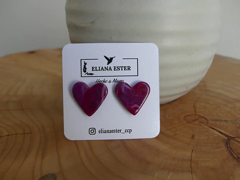 Corazón Magenta Jaspeado