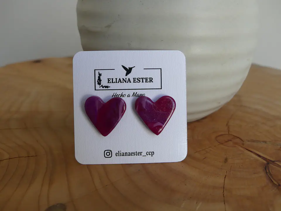 Corazón Magenta Jaspeado 1