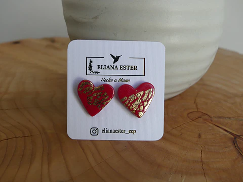 Corazón Rojo Craquelado