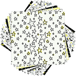 Set de Papel Estrellado 30.5 x 30.5 (12 hojas)