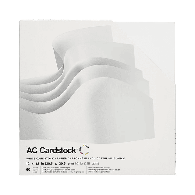 AC Cartulina Texturizada Blanca 30x30cm (60 u)