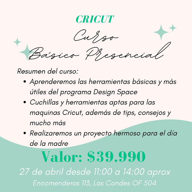 Curso Basico Cricut - Design Space/ Sábado 04 Mayo