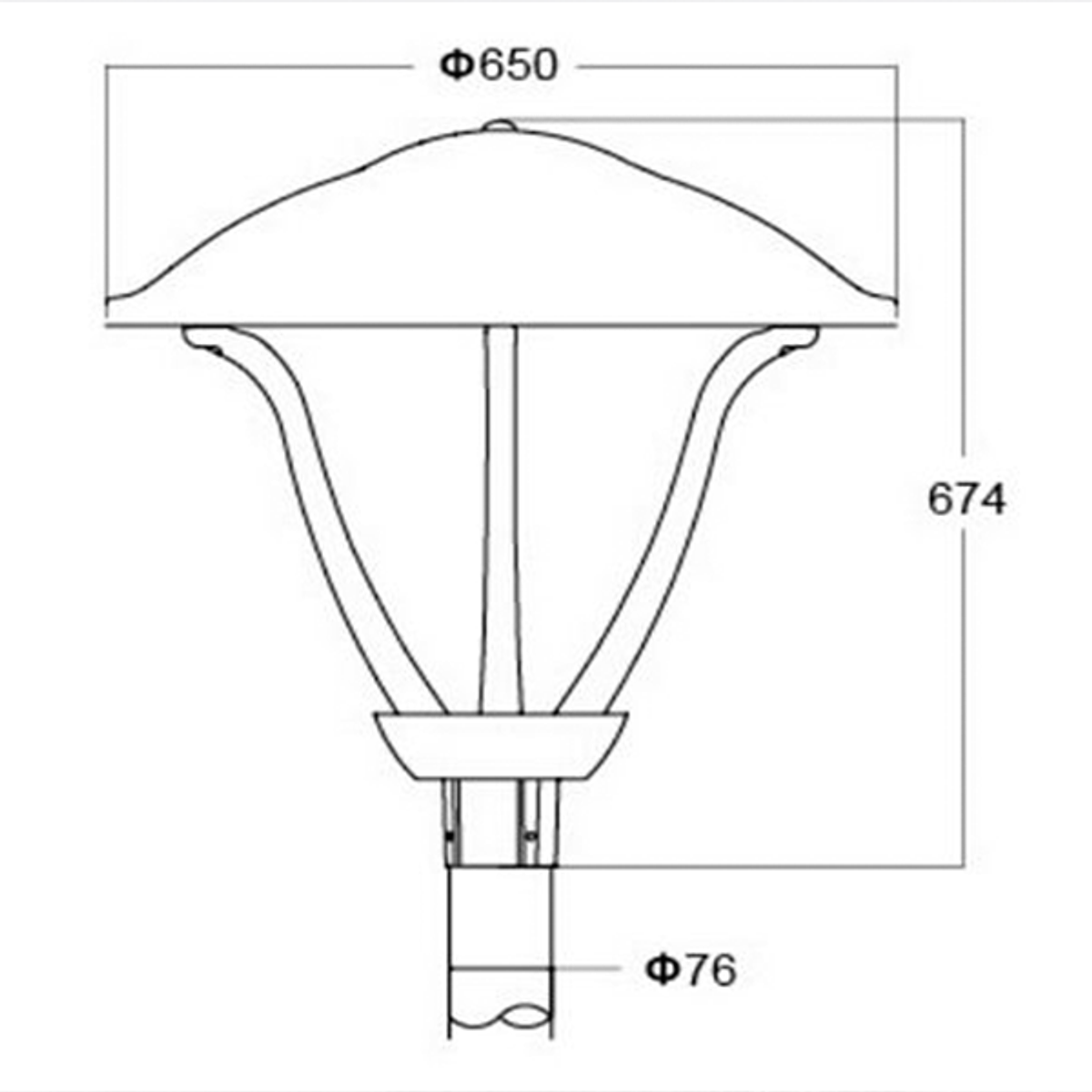LUMINARIA ORNAMENTAL ISLAND 90W IP66 IK08