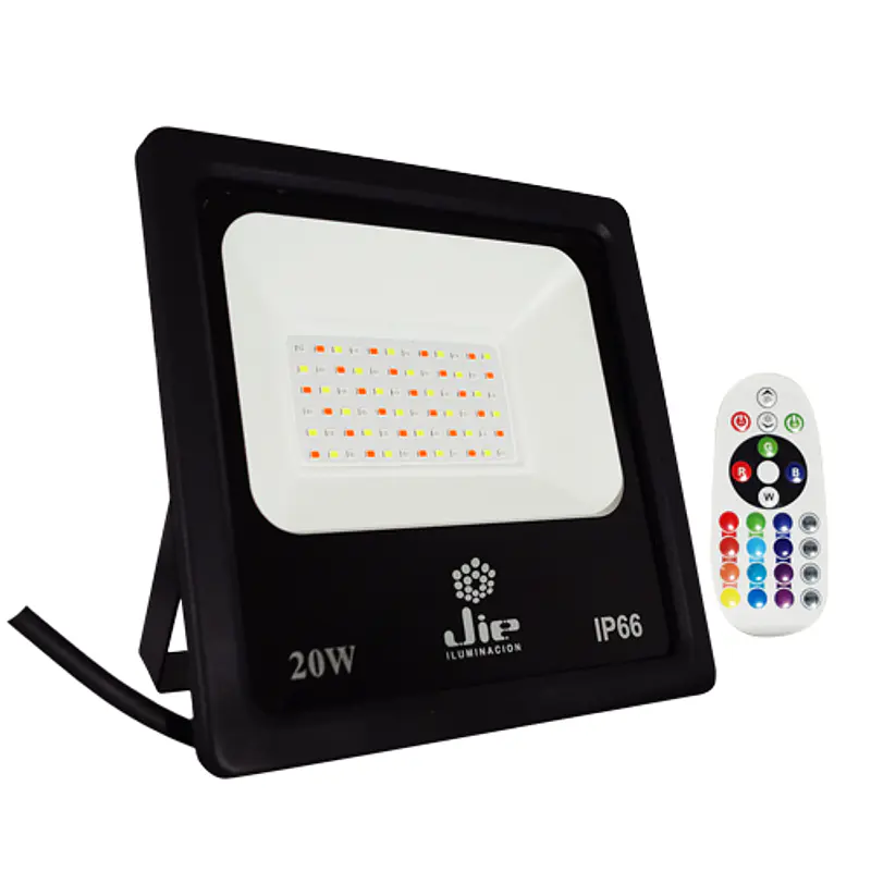 PROYECTOR LED RGB 20W IP66 NEGRO imagen 1
